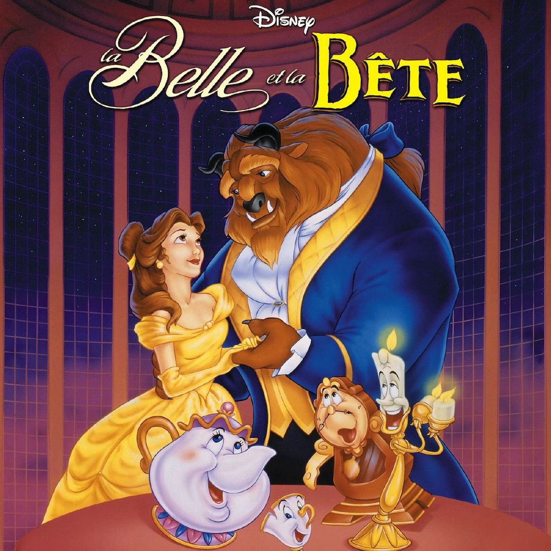 Affiche du film animé La Belle et la Bête